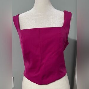 House of Harlow 1960 Fuchsia Square Neck Blouse Size M